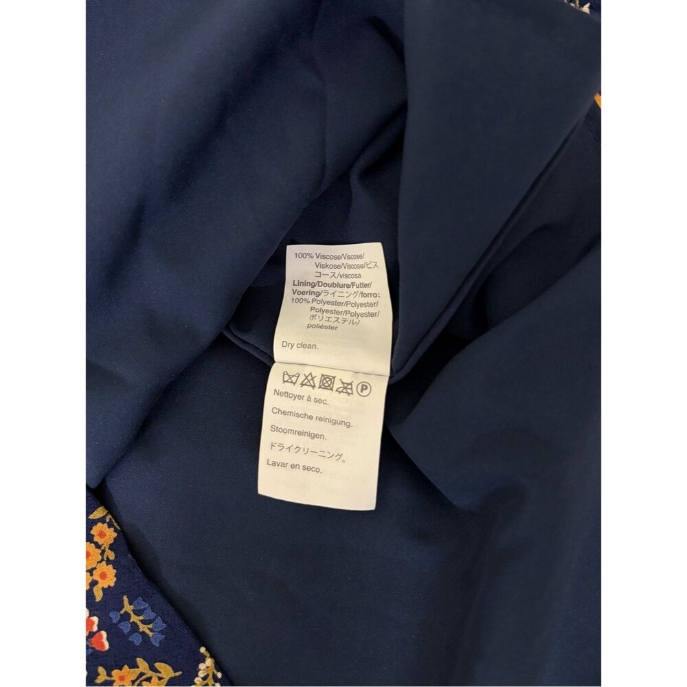 Madewell Navy Floral Faux Wrap Mini Skirt Button Detail Size 2 Cottagecore - Picture 10 of 10